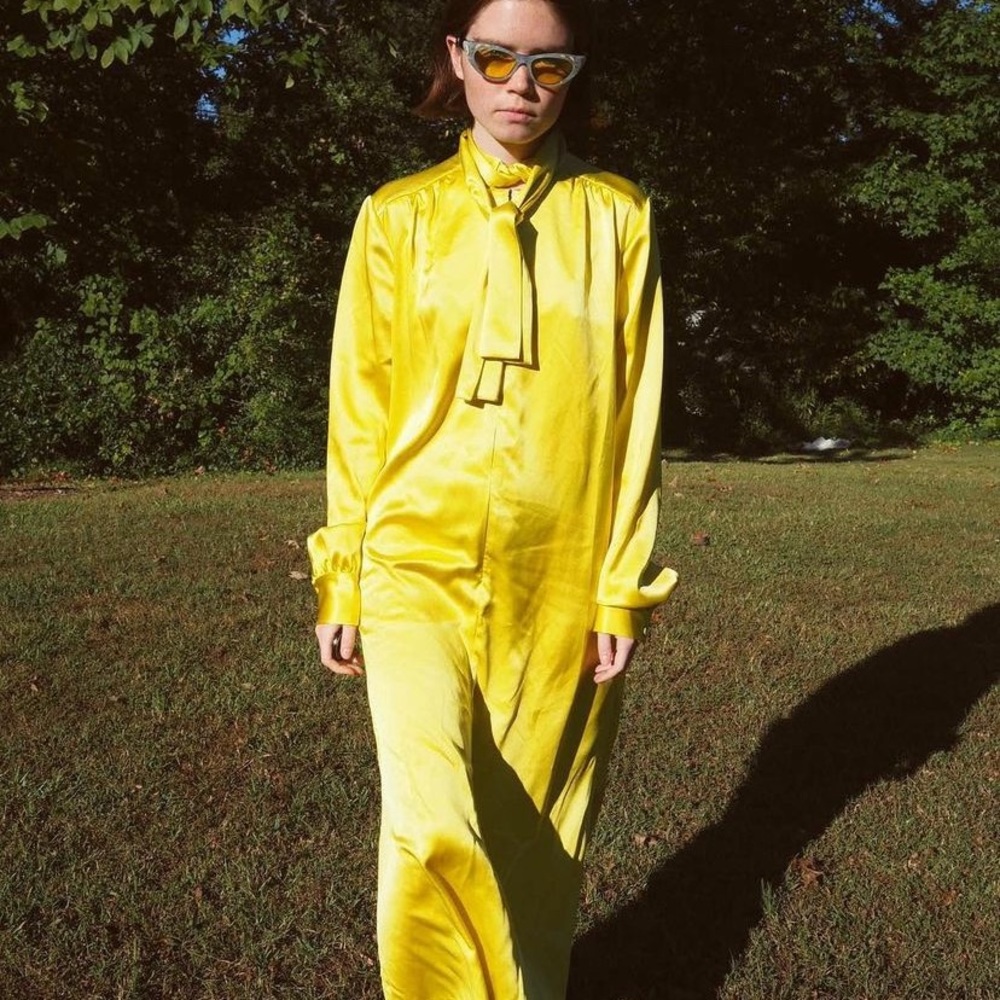 Saks Potts Yellow Silk Dress 🌼🌼🌼 - Picture 2 of 10